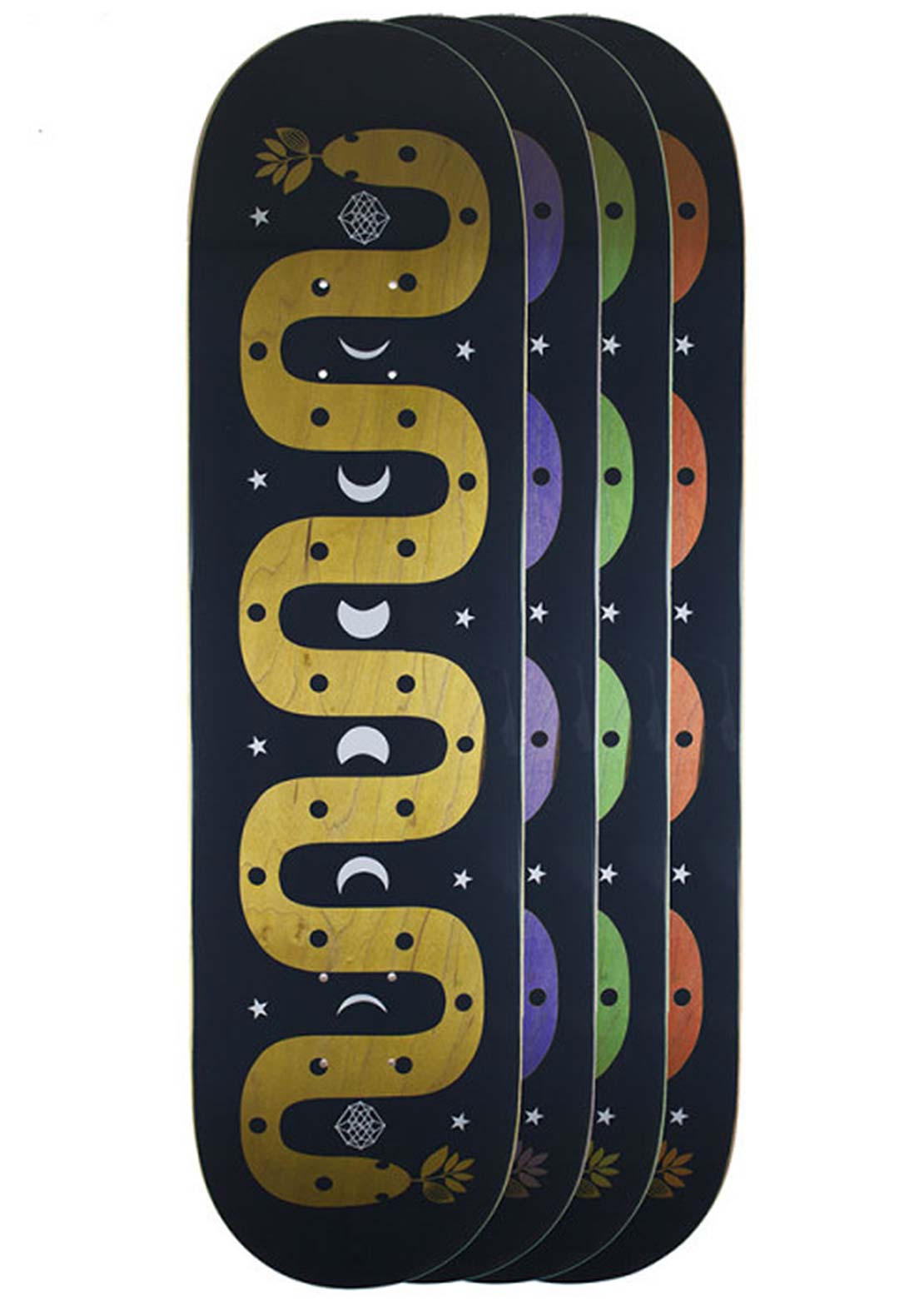 Magenta Magic Snake Skateboard Deck - 7.75"