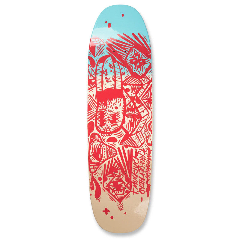 UMA LANDSLEDS RIGHT SAID RED TMUCK DIPPED SHAPED SKATEBOARD DECK 9.25”