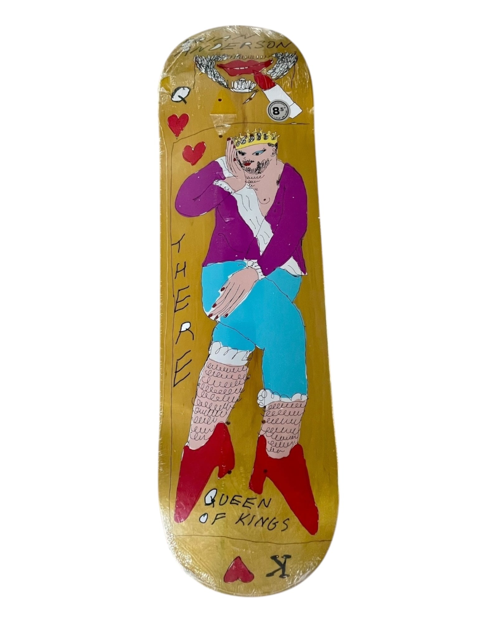 There Skateboards Brian Anderson Guest Pro Model Queen of Kings Deck 8.5”