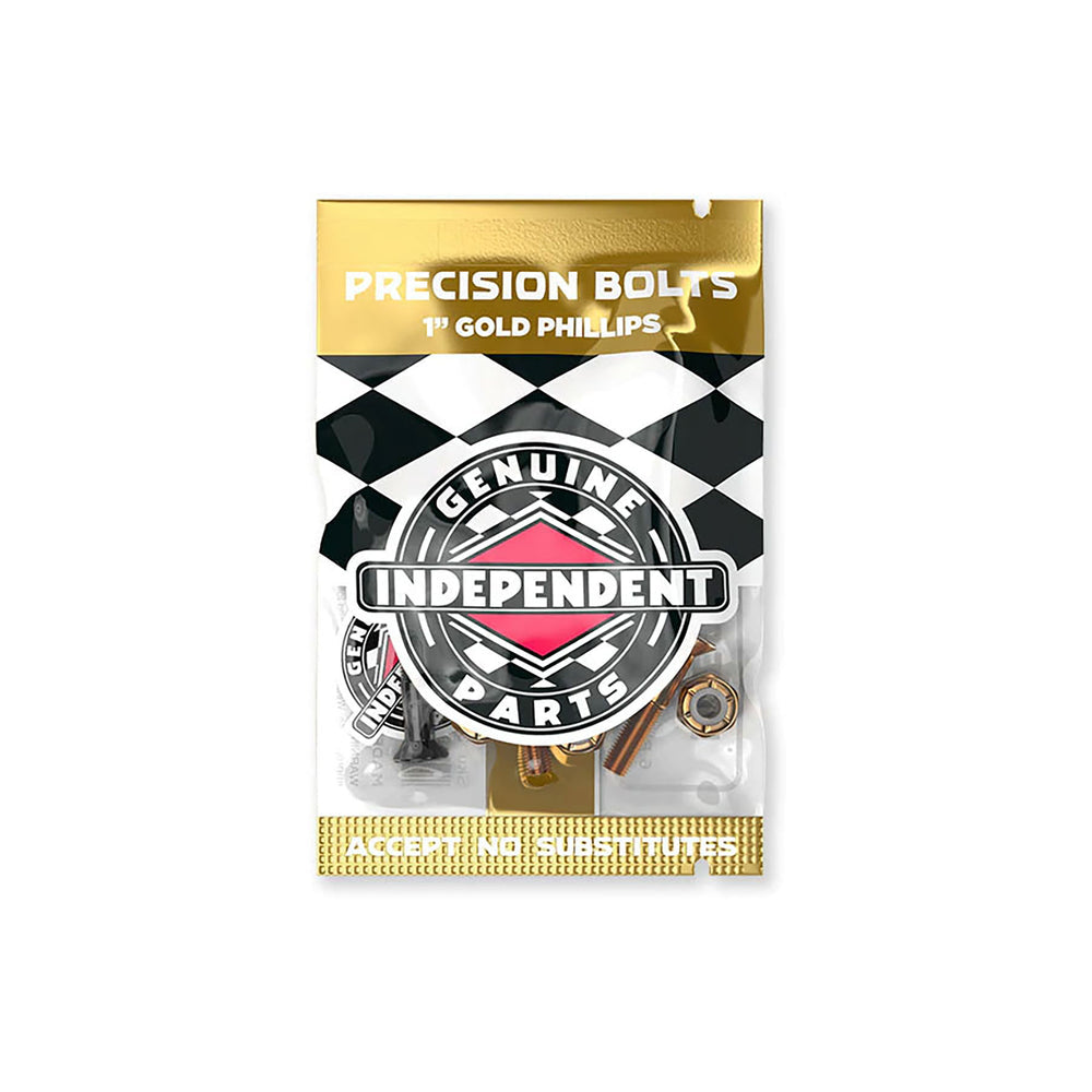Independent Hardware Cross Bolts Black/Gold Phillips 1”