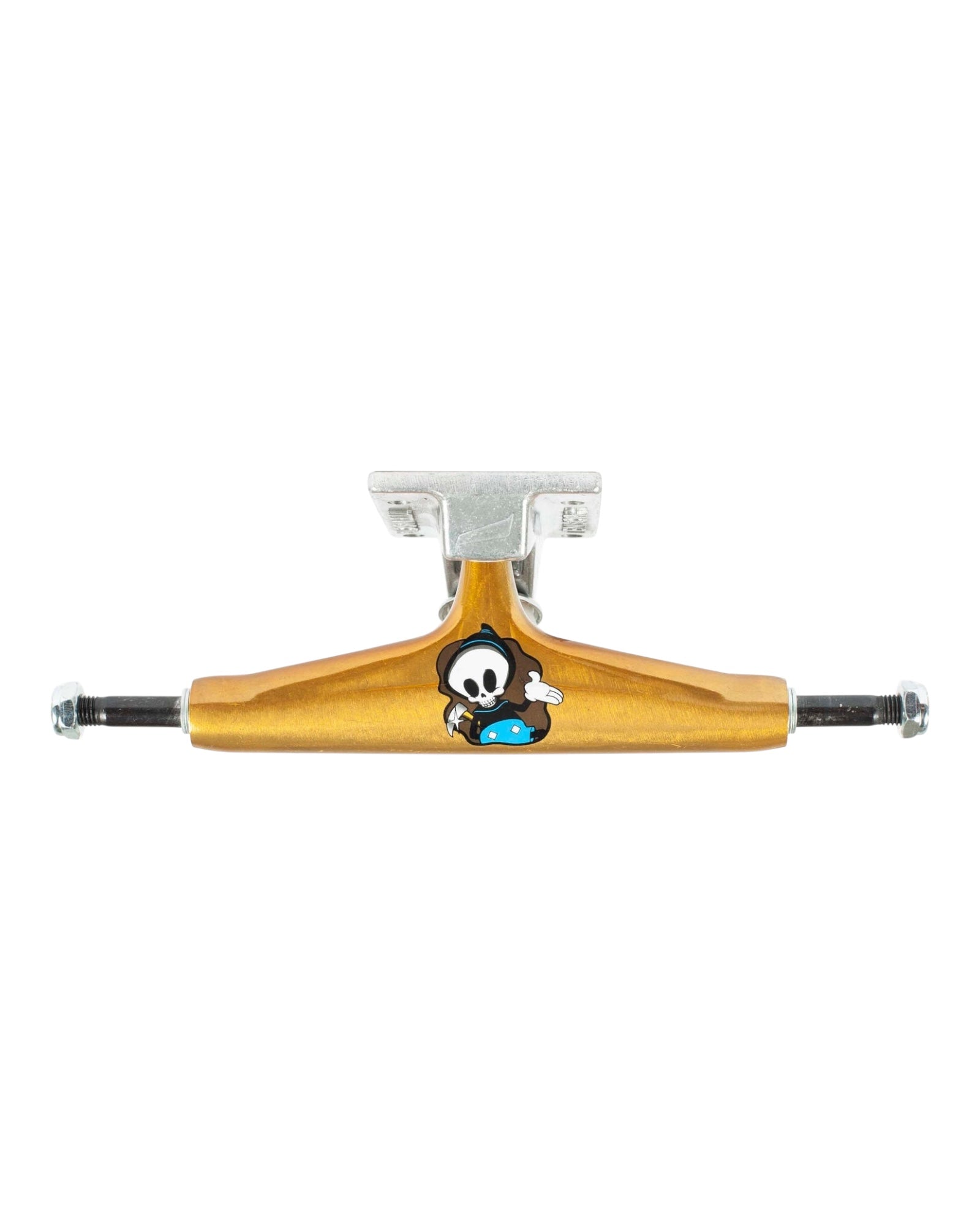 Tensor 5.5 Reg Aluminum TJ Rogers Trippy Character Trucks - Gold/Raw Set (2)